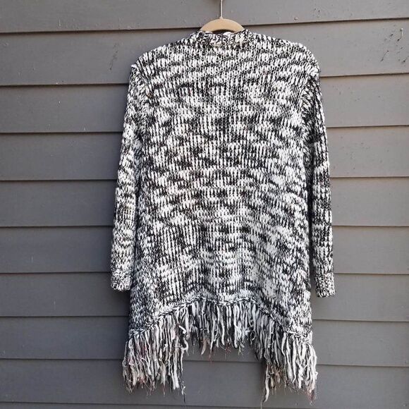 Sage & Flower Clothing Open Front Knit Cardigan with Fringe size L/XL - Picture 3 of 10